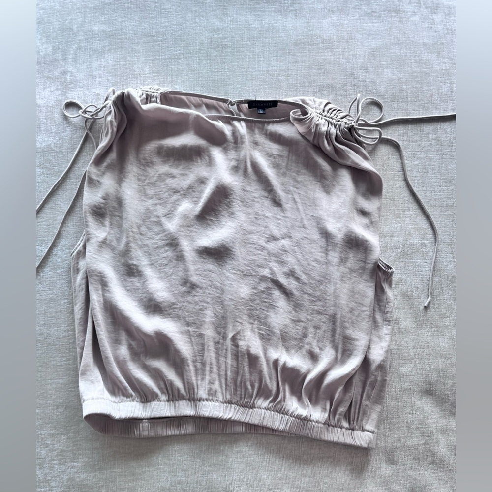 Elegant Women's Sleeveless Top in taupe/grey dynamite